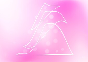 Light Pink vector cover with a xmas tree. Christmas tree on blurred abstract background with gradient. The pattern can be used for year new  websites.