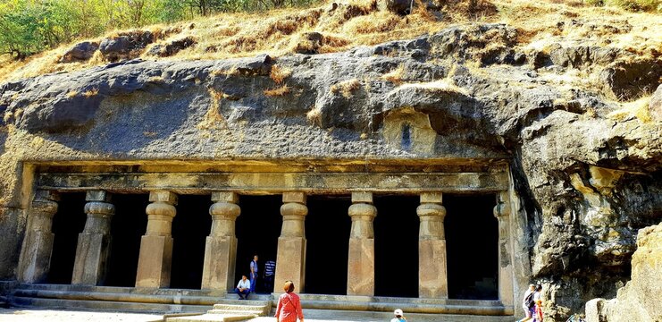 Elephanta Caves In Mumbai.