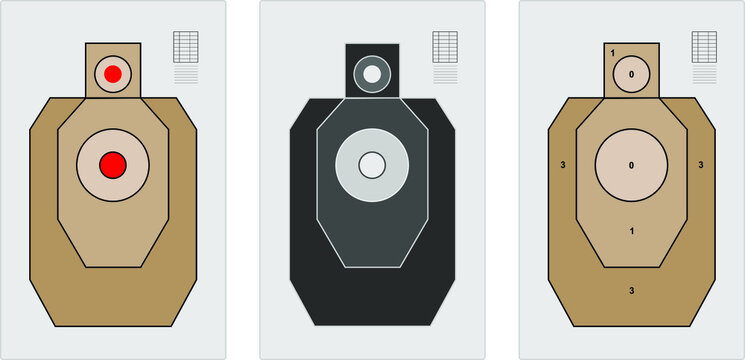 Set of targets for Shooting Practice. Vector illustration.