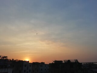 Sunrise over the city