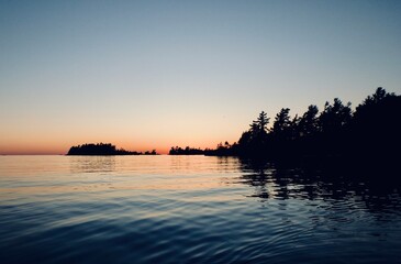 Naklejka premium Georgian Bay Sunset, Georgian Bay 30,000 Islands Ontario Canada
