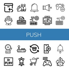 Set of push icons