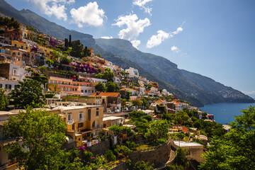 Fototapeta na wymiar Picturesque city of Positano in Amalfi Coast, Campania, Italy