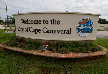 Welcome to Cape Canaveral sign