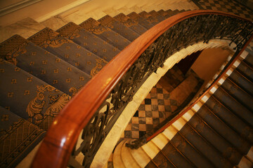 Obraz premium Very old stairway case