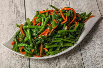 Pickled fern salad with korean carrots