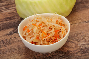 Pickled cabbage - sauerkraut in the bowl