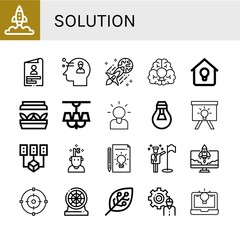 Set of solution icons