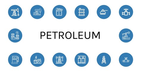Set of petroleum icons