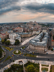 Naklejka premium Aerial view of Bucharest