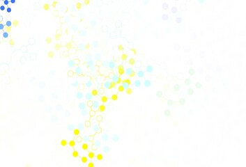 Light Blue, Yellow vector texture with artificial intelligence concept.
