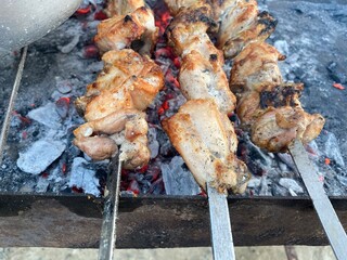 shish kebab on the barbecue