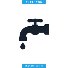Faucet Icon Vector Design Template.