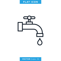 Faucet Icon Vector Design Template.