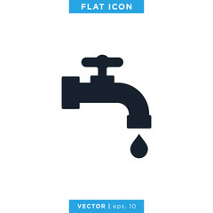 Faucet Icon Vector Design Template.