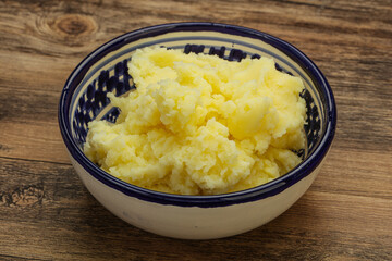 Mashed potato in the bowl
