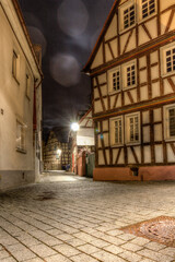 Fototapeta na wymiar Babenhausen Altstadt Abends