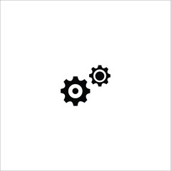 car in gear, logo, isolated icon on white background, auto service, car repair