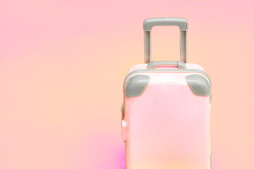 bright pink suitcase