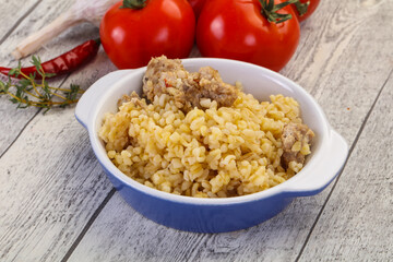 Bulgur with meat