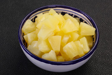 Marinated pineapple pieces