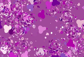 Light Purple, Pink vector pattern with random forms.