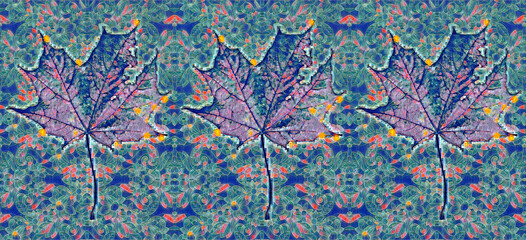 Pattern of maple tree leaves