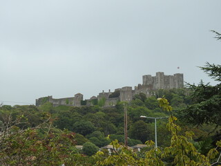 Castle fortifications on the hill