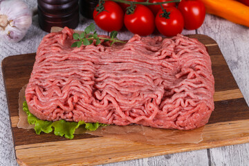 Raw turkey minced meat