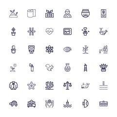 Editable 36 life icons for web and mobile