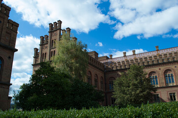 Fototapeta na wymiar view of the cathedral of chernovitsky university 