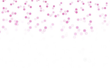 Light Pink vector pattern with spheres.