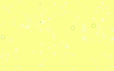 Light Green, Yellow vector template with circles.