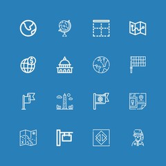 Editable 16 america icons for web and mobile