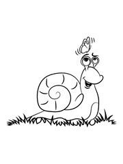 Schnecke lustig süß schmetterling 