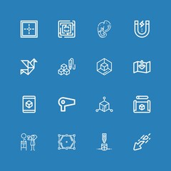 Editable 16 geometric icons for web and mobile