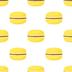 seamless pattern with macaroon isolated on white