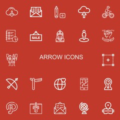 Editable 22 arrow icons for web and mobile