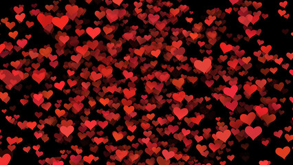 red hearts background