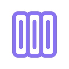 Binders icon in flat design style. Folder archive symbol for school education or office concept.