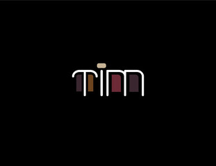 Tim Name Art in a Unique Contemporary Design in Java Brown Colors