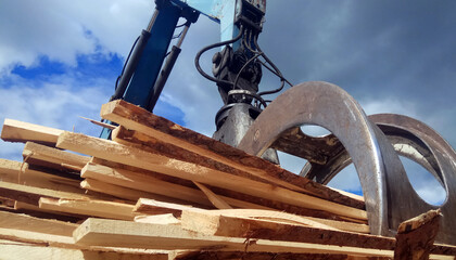 machinery at a wood processing plant