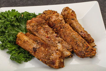 Stewed pork ribs with spices