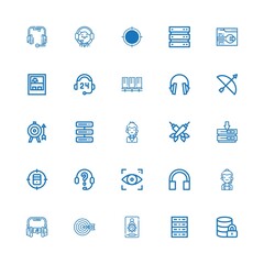 Editable 25 center icons for web and mobile
