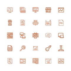 Editable 25 optimization icons for web and mobile