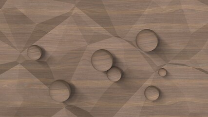 abstract wooden background with low poly effect