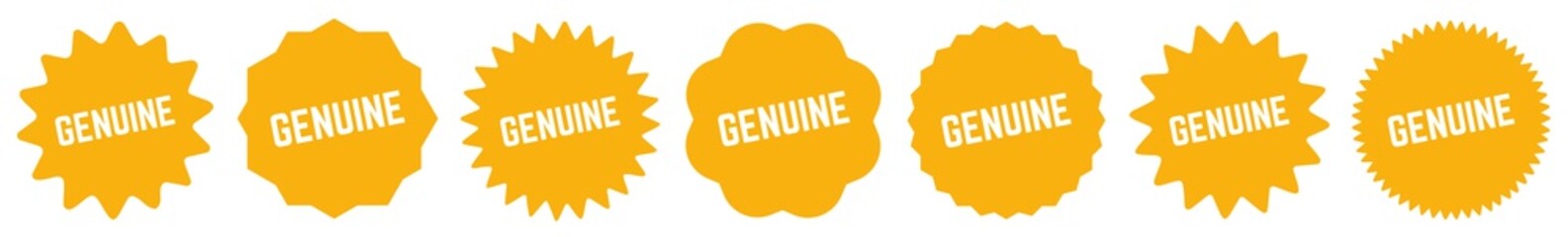 Genuine Tag Orange | Icon | Sticker | Label | Variations