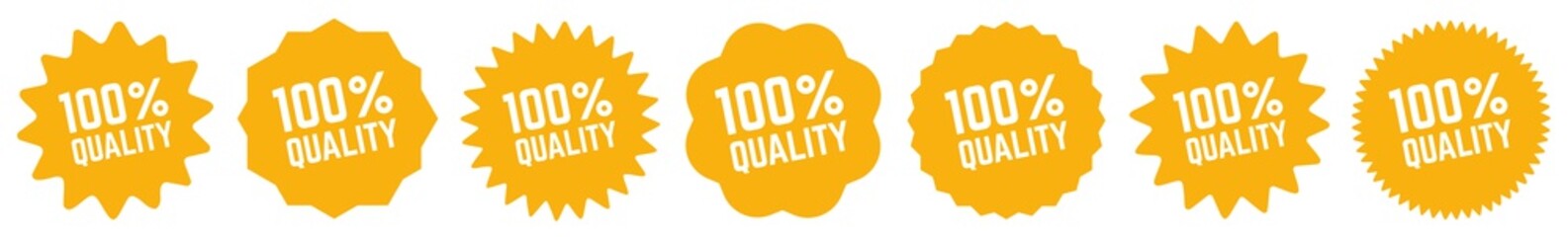 100 Percent Quality Tag Orange | 100% | Icon | Sticker | Deal Label | Variations