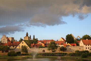 Almedalen city Park in Visby at Gotland, Sweden