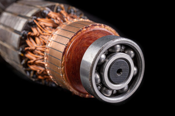 Electric motor rotor. Parts for the electric motor that drives the saw.